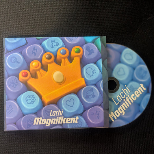A CD titled 'Lochi Magnificent' showing its illustrated box cover and matching disc on a dark textured background.