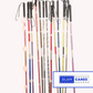 Multiple blind canes designed with various bright and bold colors of rhinestone